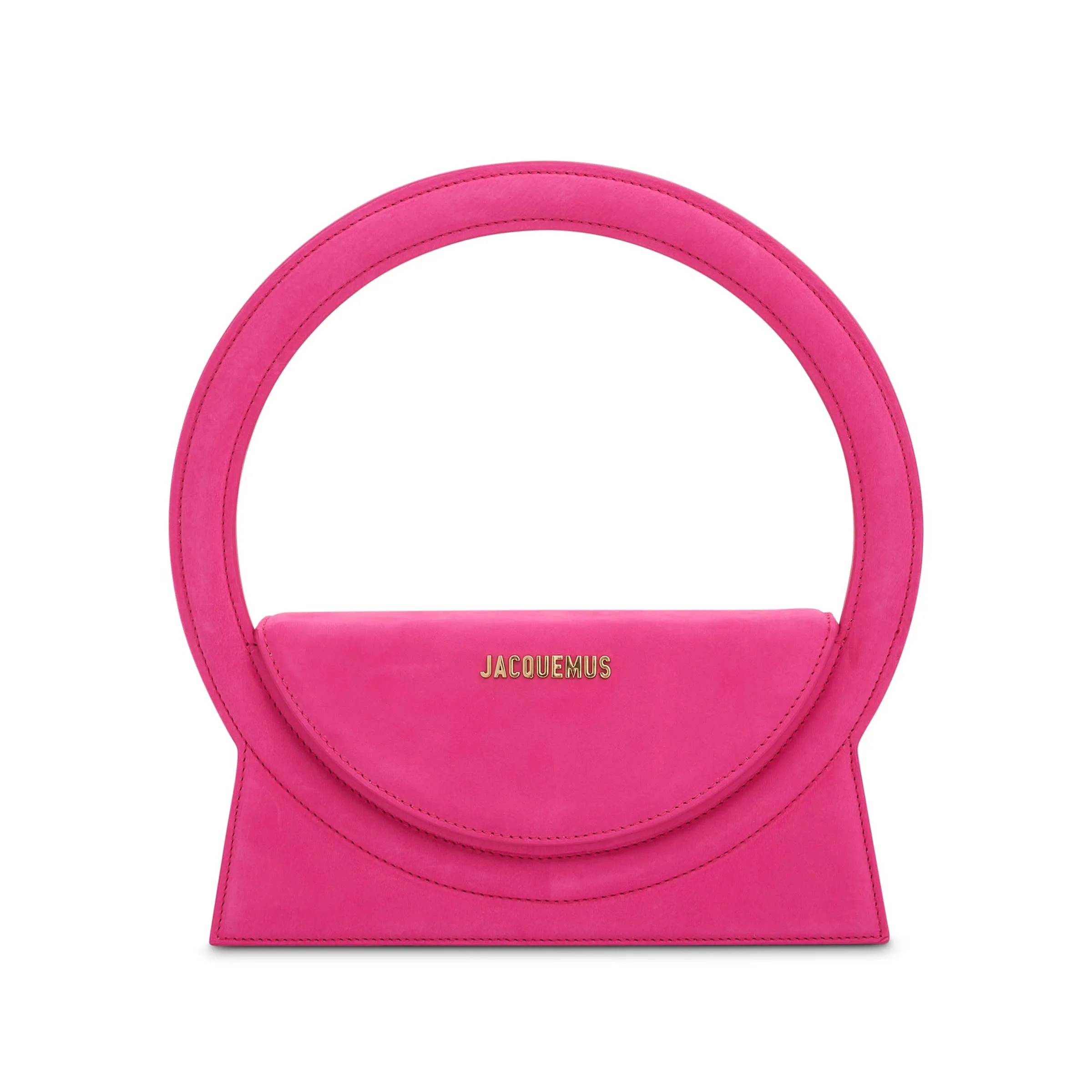 Le Sac Rond Circle Purse in Dark Pink