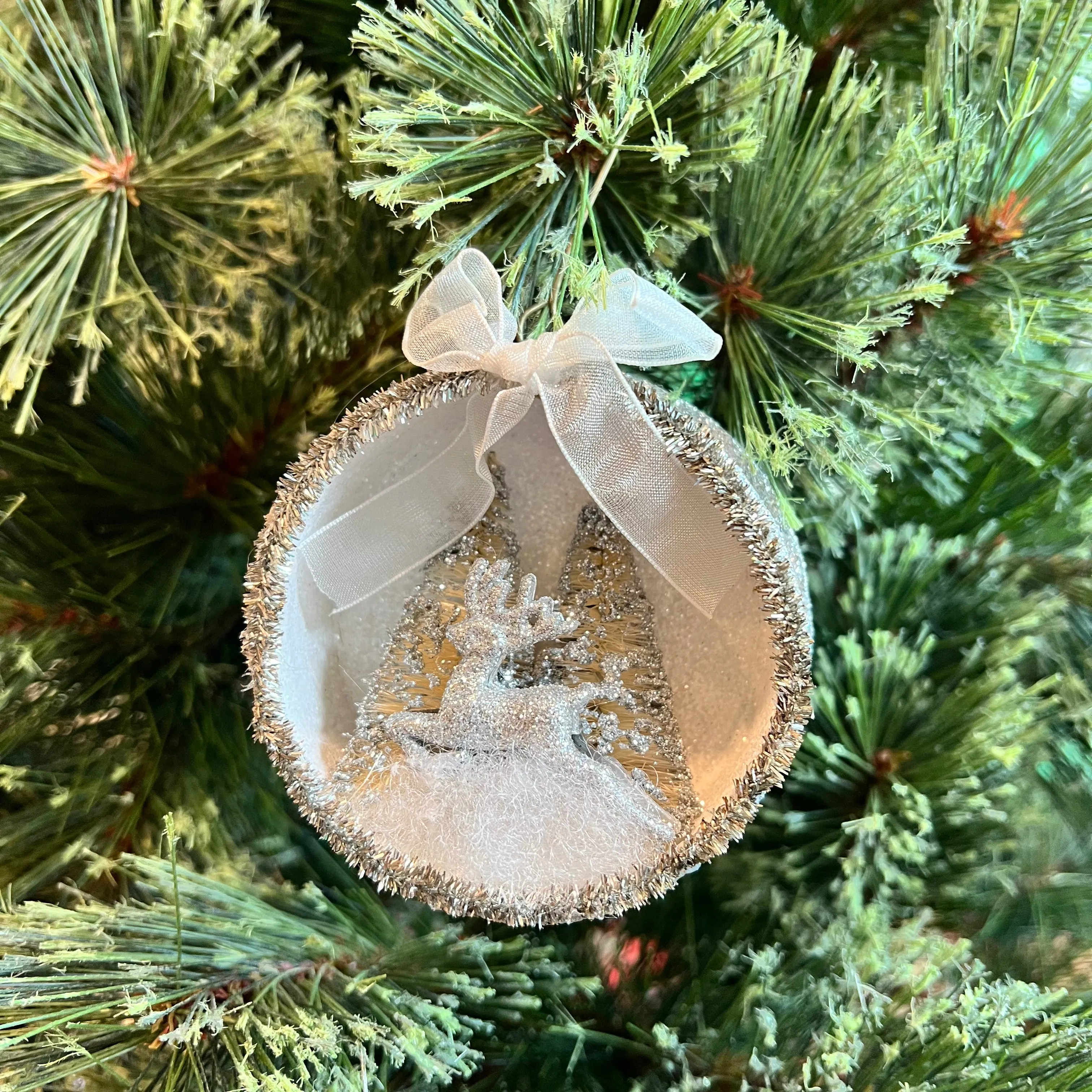 Leaping Stag Indent Ornament