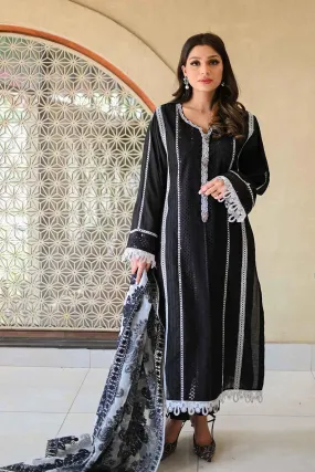 Leon - Janira - Black Chikankari - 3 Piece