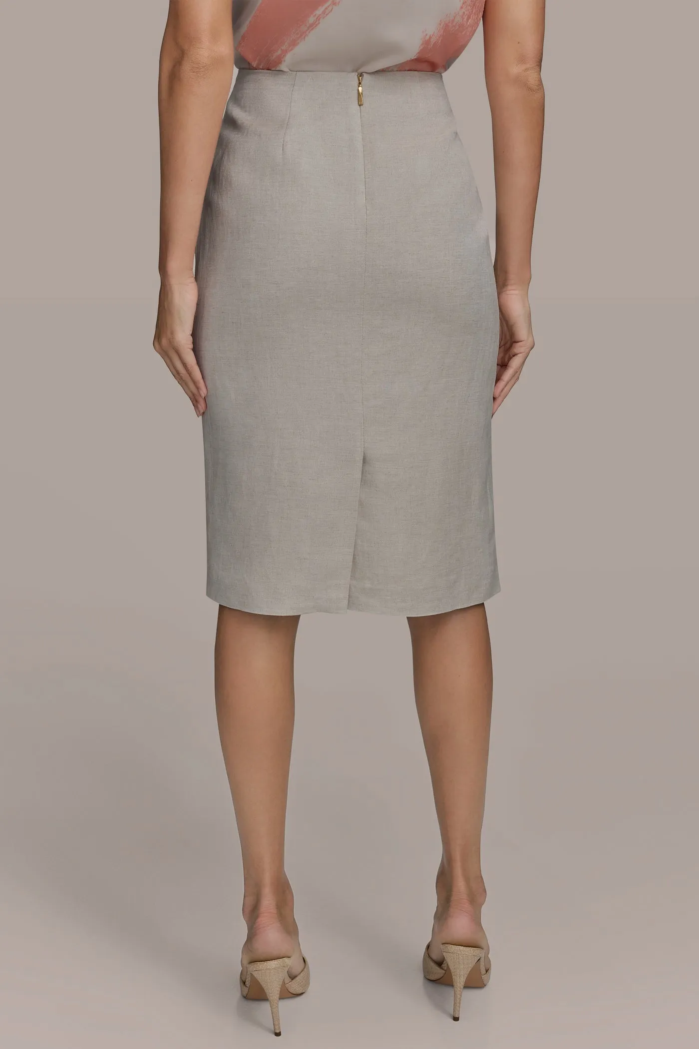 LINEN PENCIL SKIRT