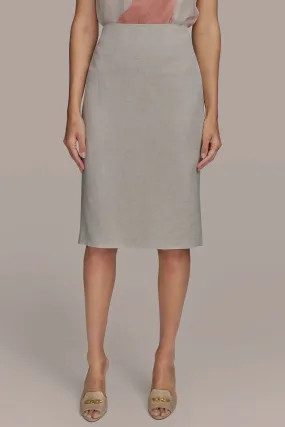 LINEN PENCIL SKIRT