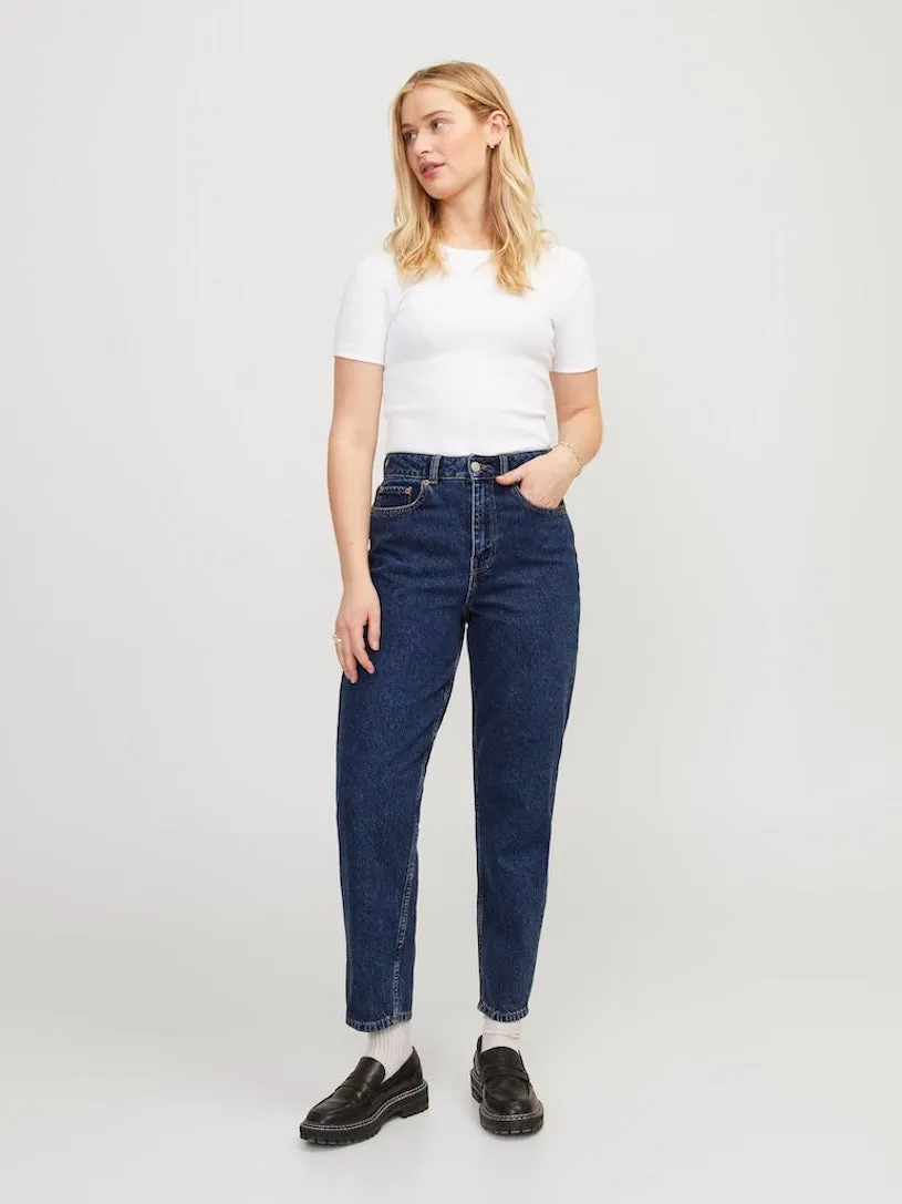 Lisbon Mom High Waist Jeans Dark Blue Denim