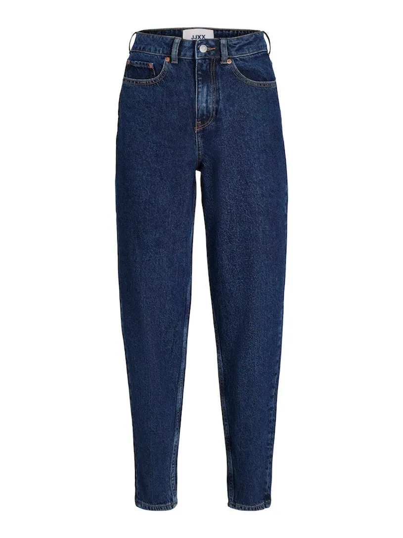 Lisbon Mom High Waist Jeans Dark Blue Denim