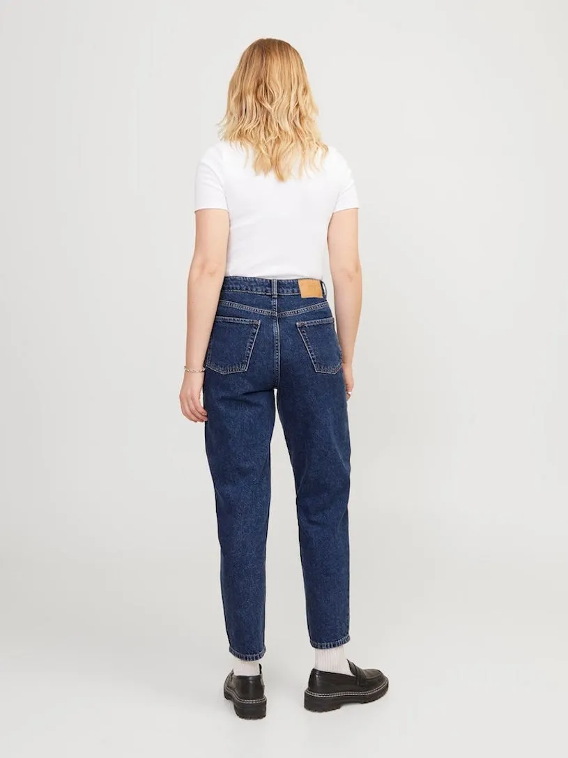 Lisbon Mom High Waist Jeans Dark Blue Denim