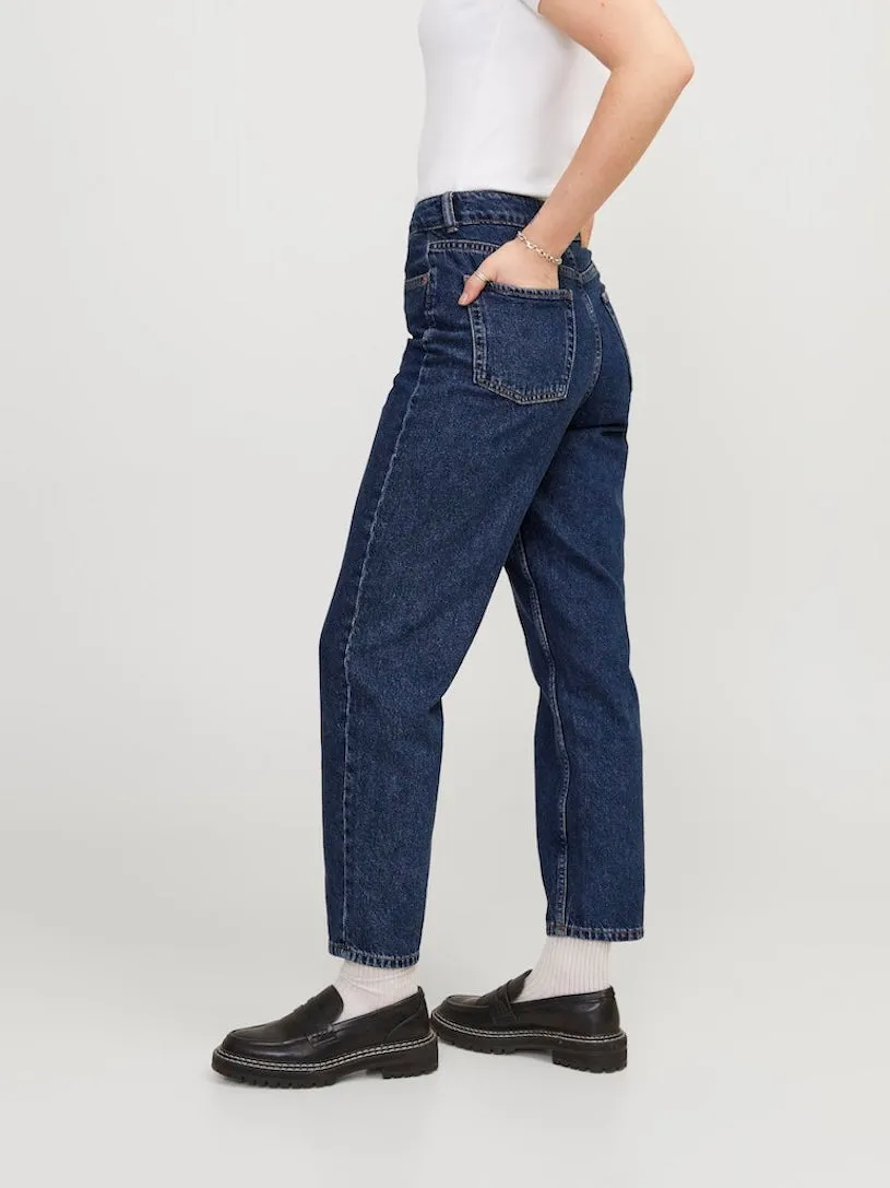 Lisbon Mom High Waist Jeans Dark Blue Denim