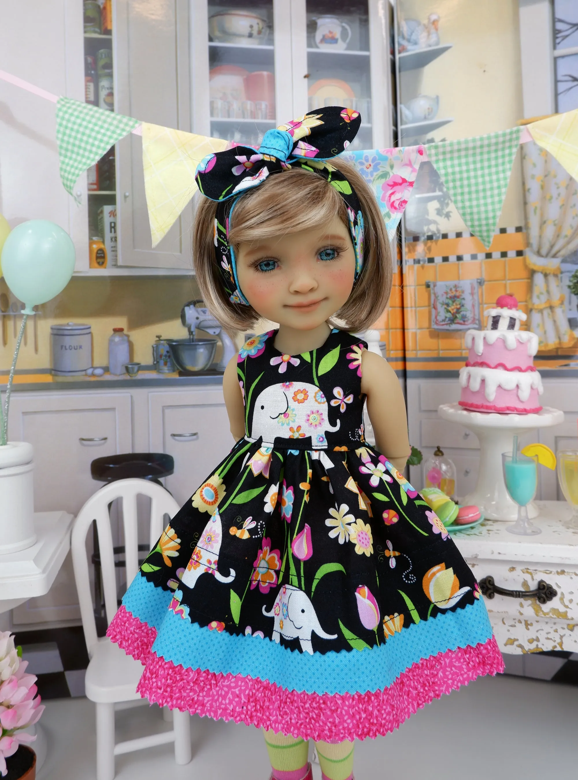 Lucky Elephant - dress with boots for Ruby Red Fashion Friends doll