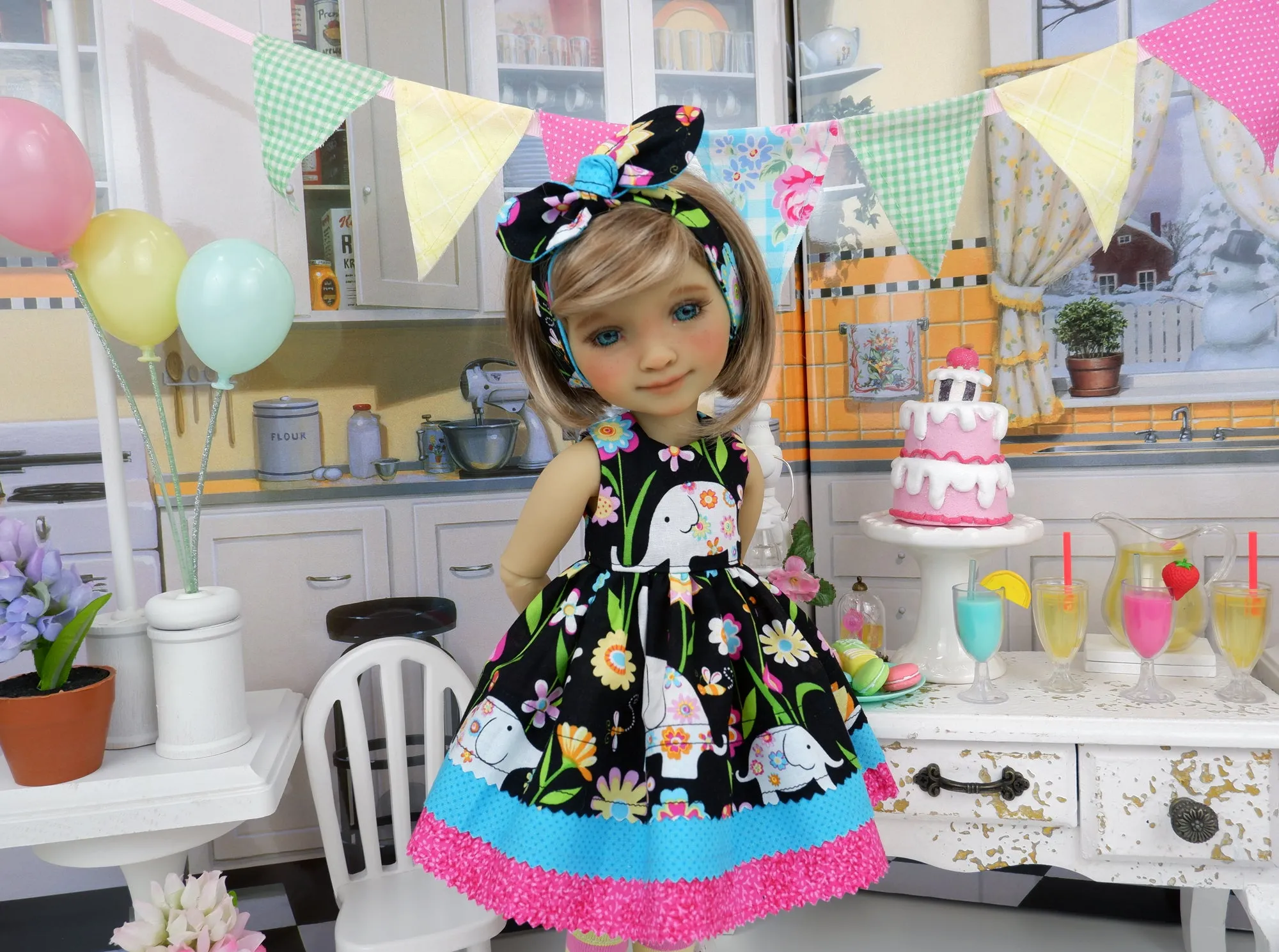 Lucky Elephant - dress with boots for Ruby Red Fashion Friends doll