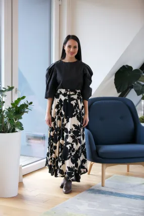 LUSANA Vera Belted Skirt