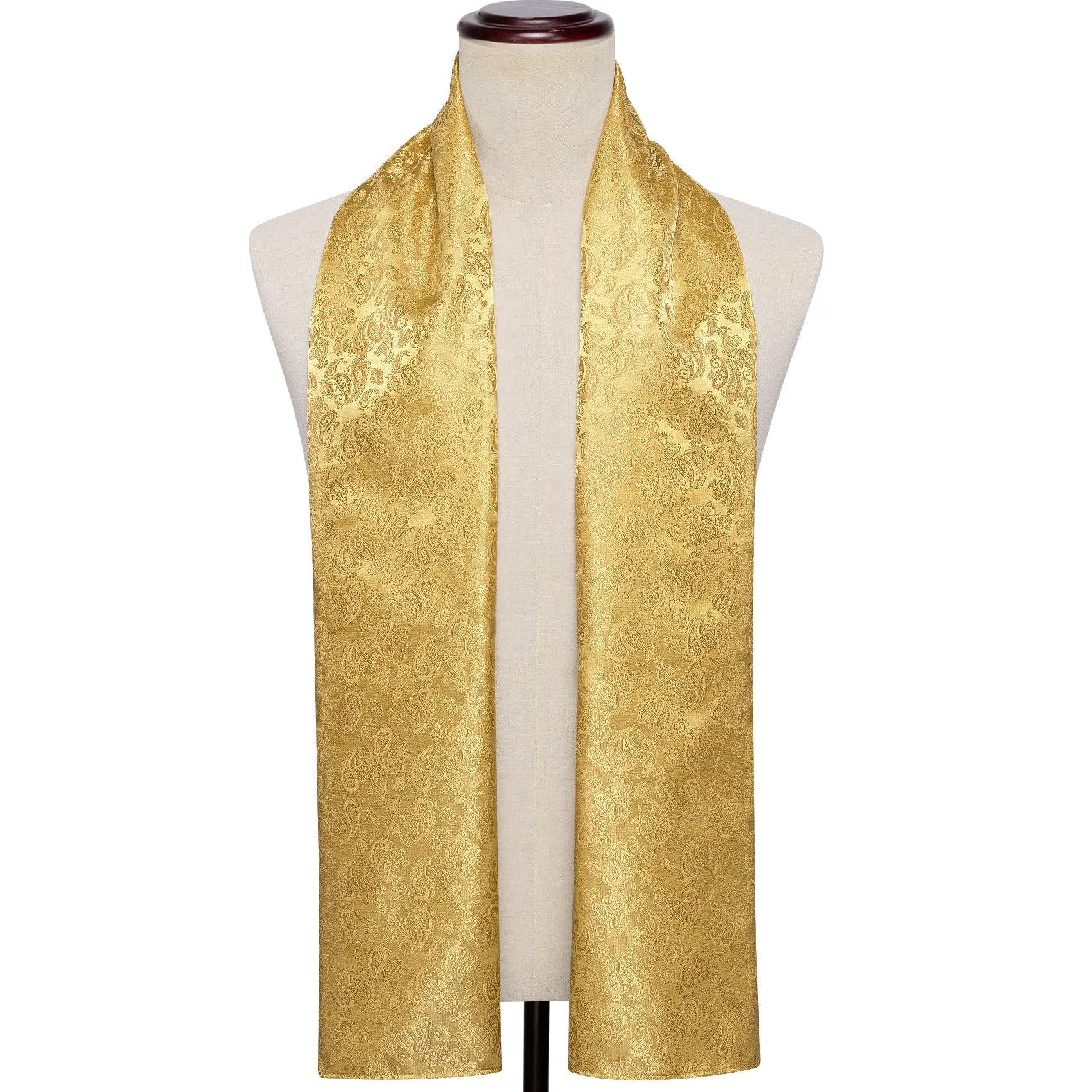 Luxury Gold Paisley Scarf