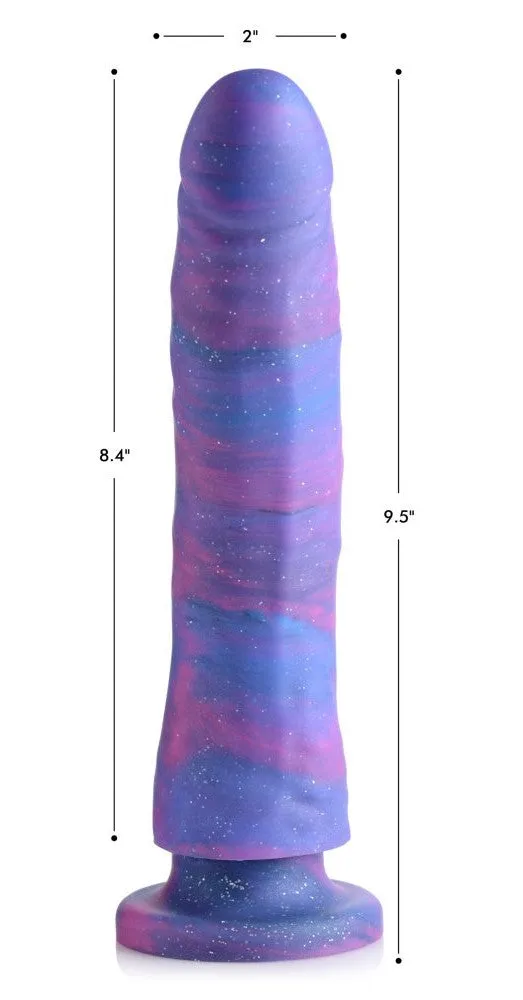 Magic Stick Glitter Silicone Dildo - 9.5 Inch (Purple)