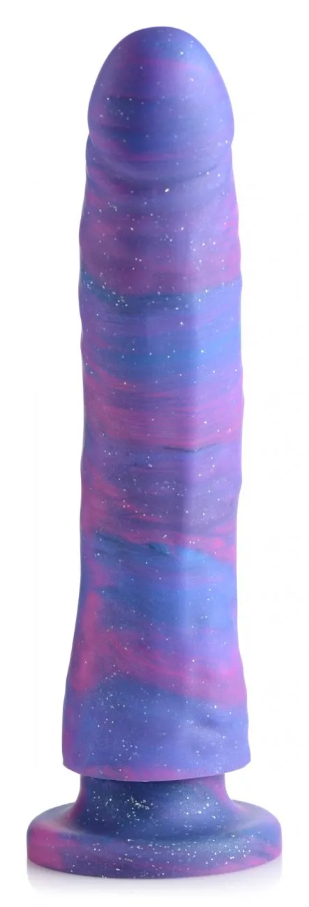 Magic Stick Glitter Silicone Dildo - 9.5 Inch (Purple)