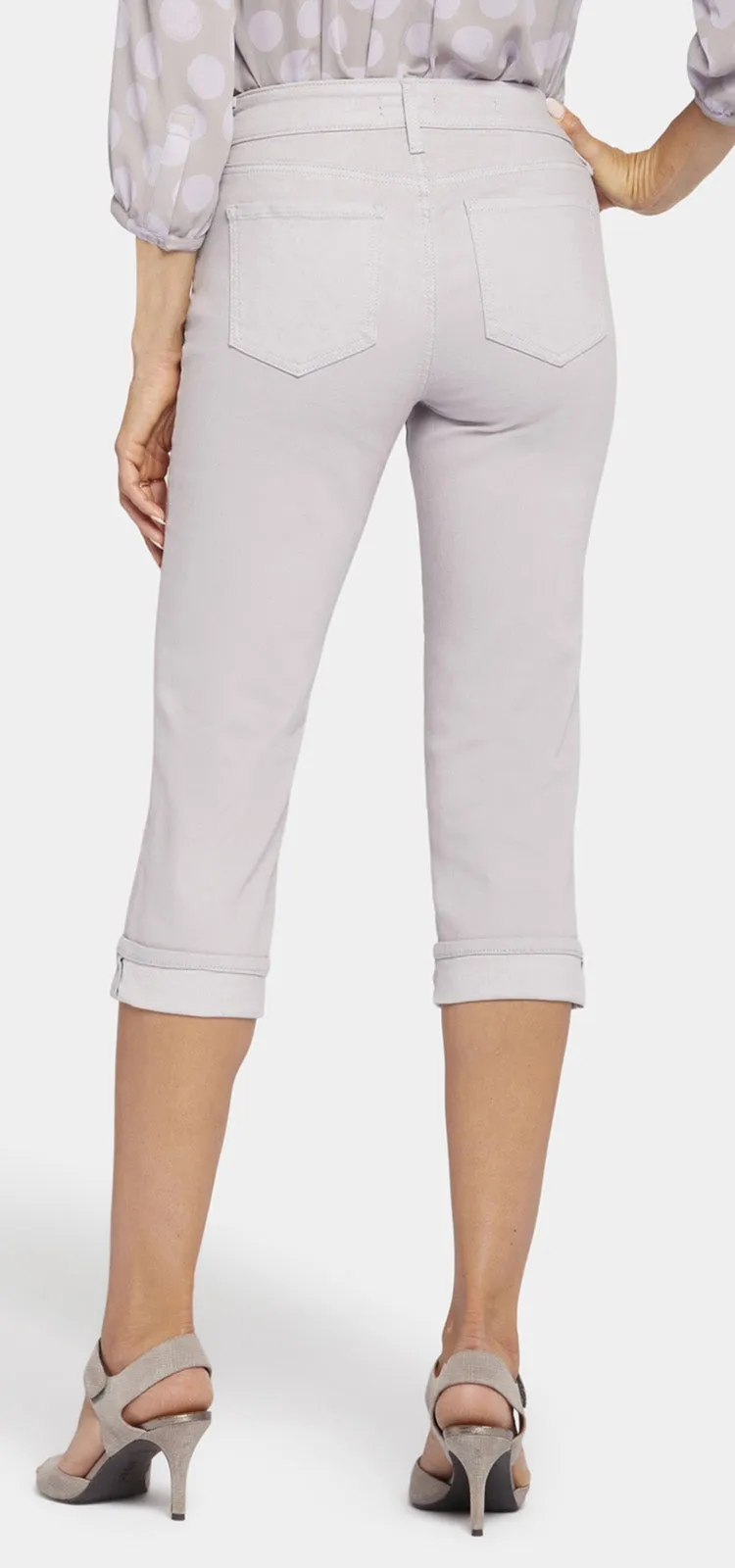 Marilyn Crop Cuff Jeans Grey Cool Embrace® Denim | Pearl Grey
