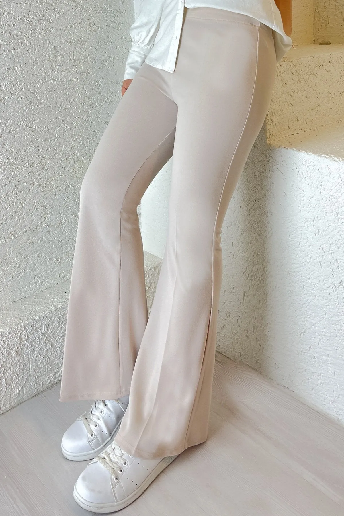 MDS Women Spanish Flare Scuba Pants - Stone - Danville