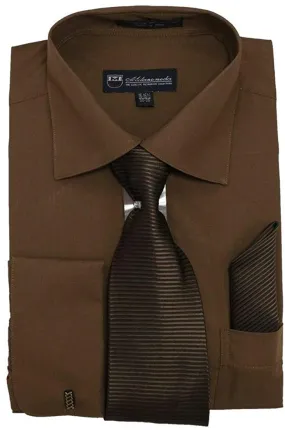 Men Dress Shirt SG-27-Brown