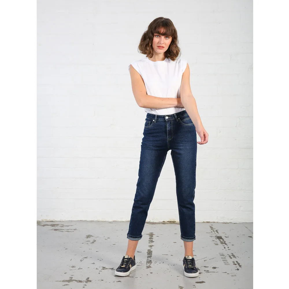 Mia Mom Jean Mid Wash | Short Leg