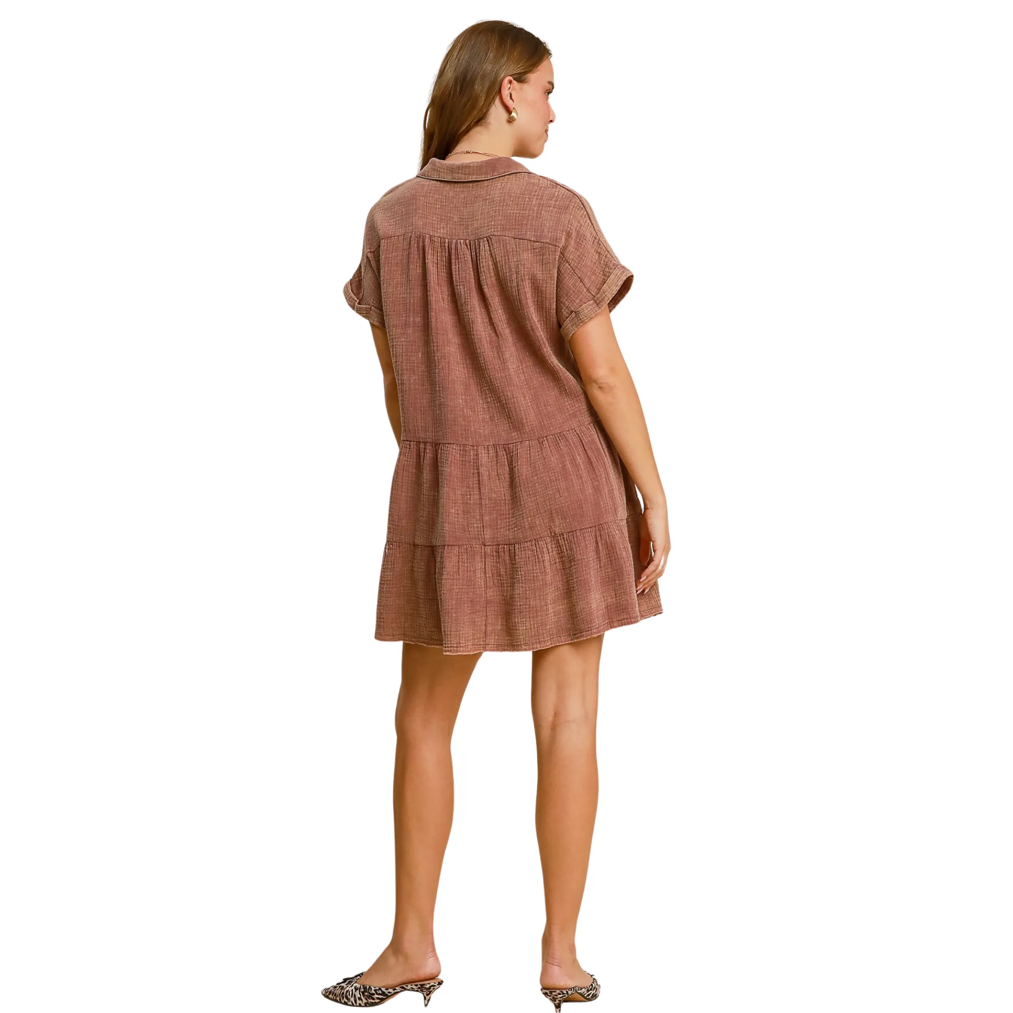 Mineral Wash Babydoll Dress