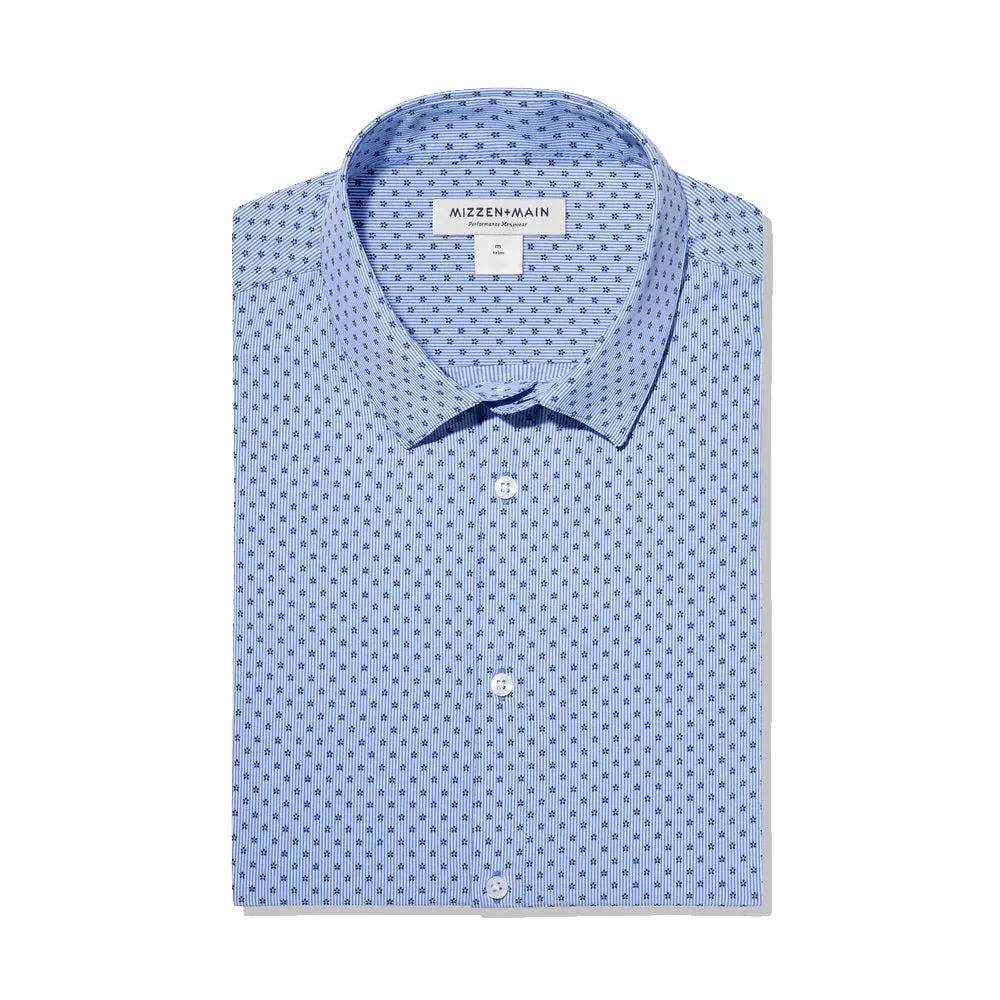 Mizzen   Main Leeward Trim Fit Long Sleeve Mens Dress Shirt