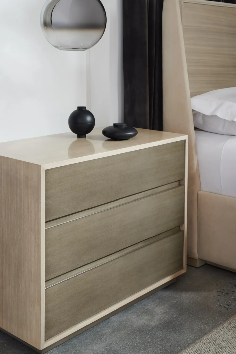 Monochromatic Modern Nightstand L | Caracole Da Vita