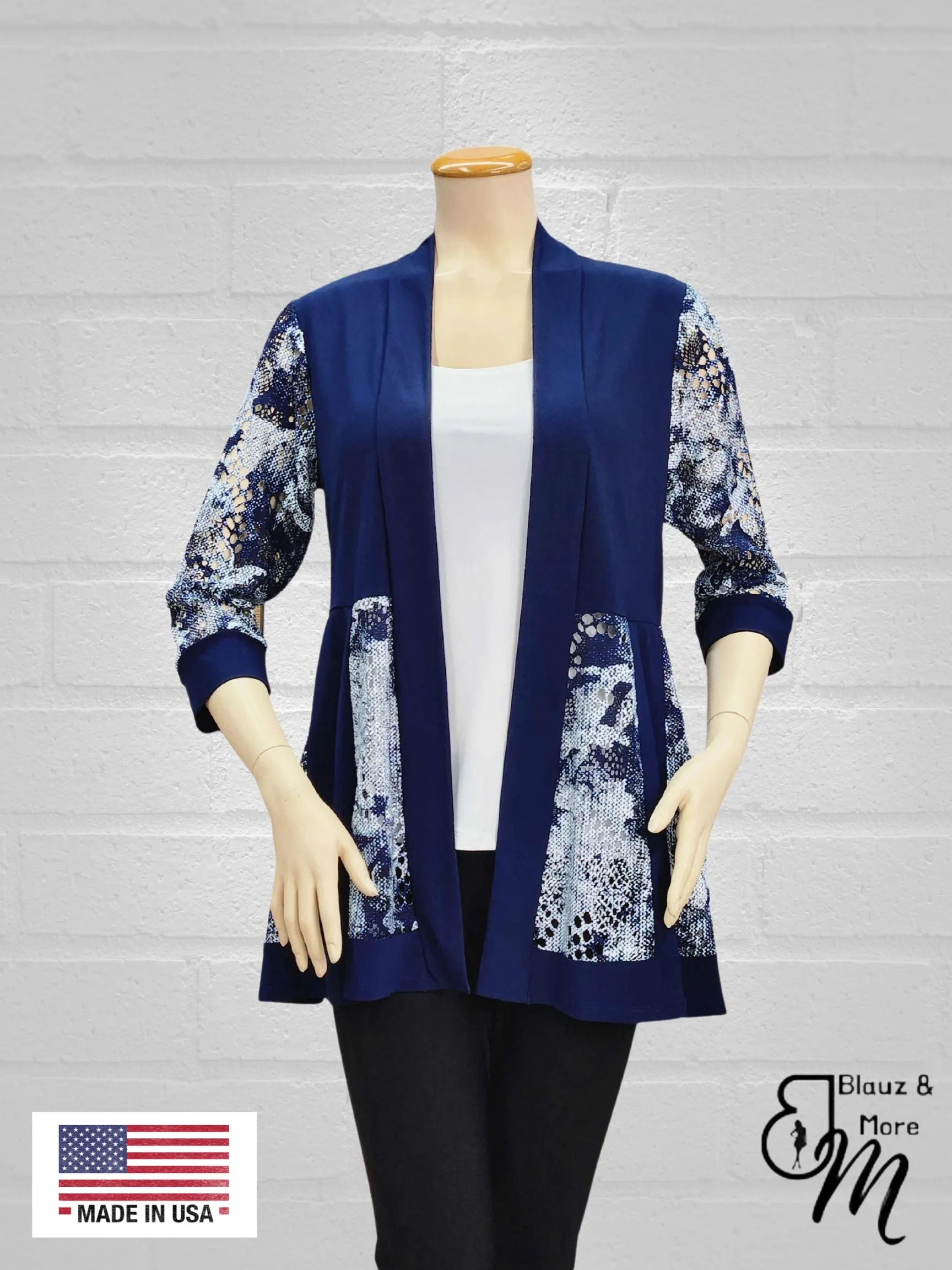 Multi Color Block Cardigan - Regular and Plus Sizes available