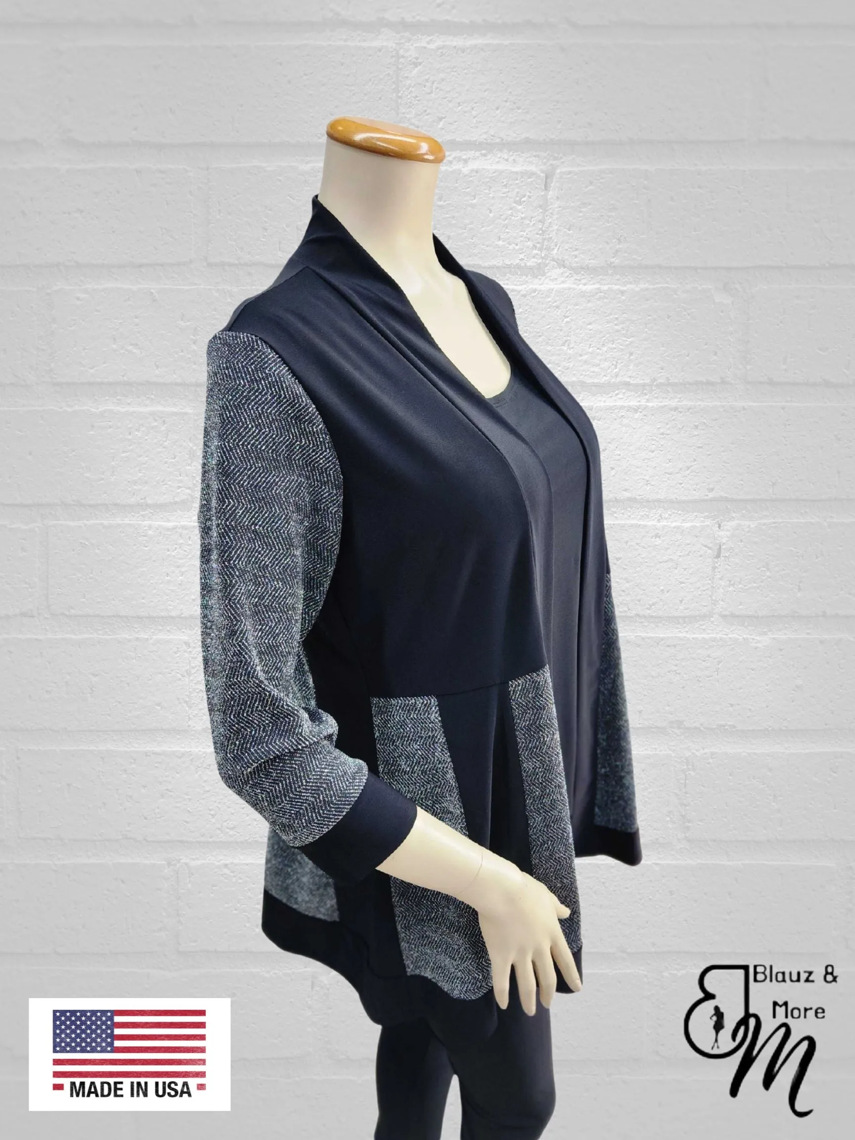Multi Color Block Cardigan - Regular and Plus Sizes available