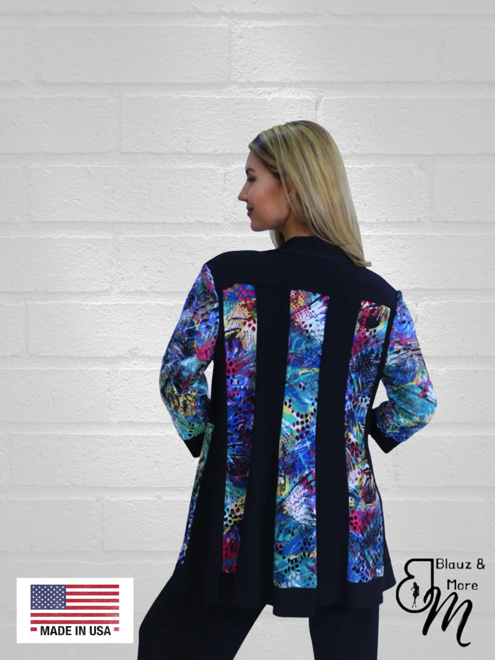 Multi Color Block Cardigan - Regular and Plus Sizes available