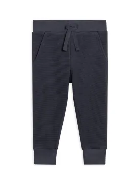 Navy Waffle Knit Joggers