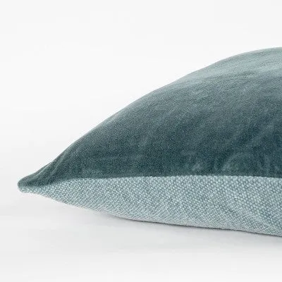 New - 22"x22" Oversize Square Throw Pillow Cover Teal - Rizzy Home
