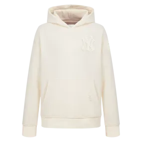 NEW YORK YANKEES NEUTRAL LITTLE BOYS FLC PO HOODIE (EGGSHELL)