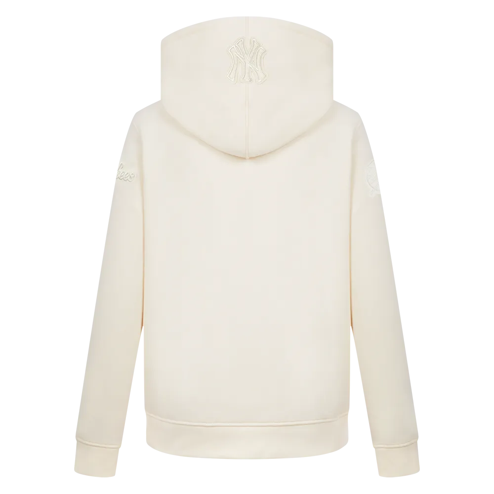 NEW YORK YANKEES NEUTRAL LITTLE BOYS FLC PO HOODIE (EGGSHELL)