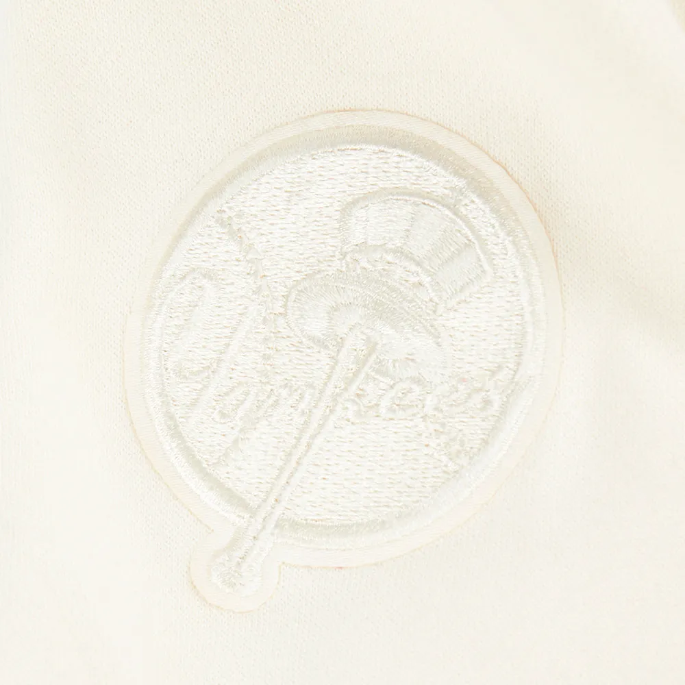 NEW YORK YANKEES NEUTRAL LITTLE BOYS FLC PO HOODIE (EGGSHELL)