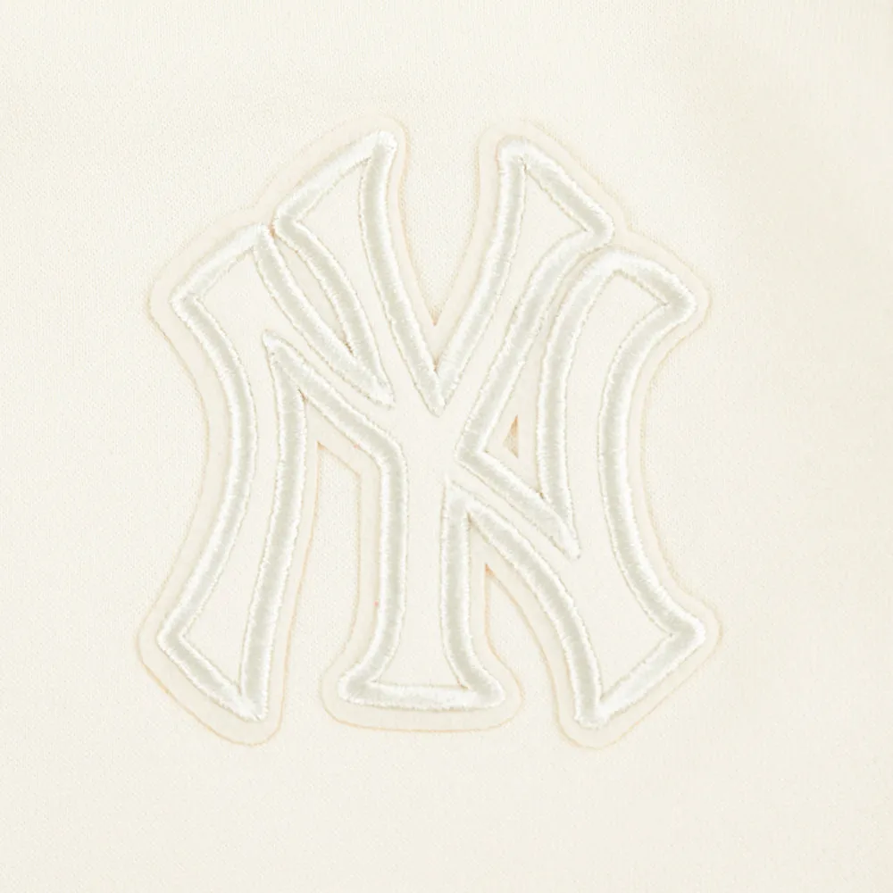 NEW YORK YANKEES NEUTRAL LITTLE BOYS FLC PO HOODIE (EGGSHELL)
