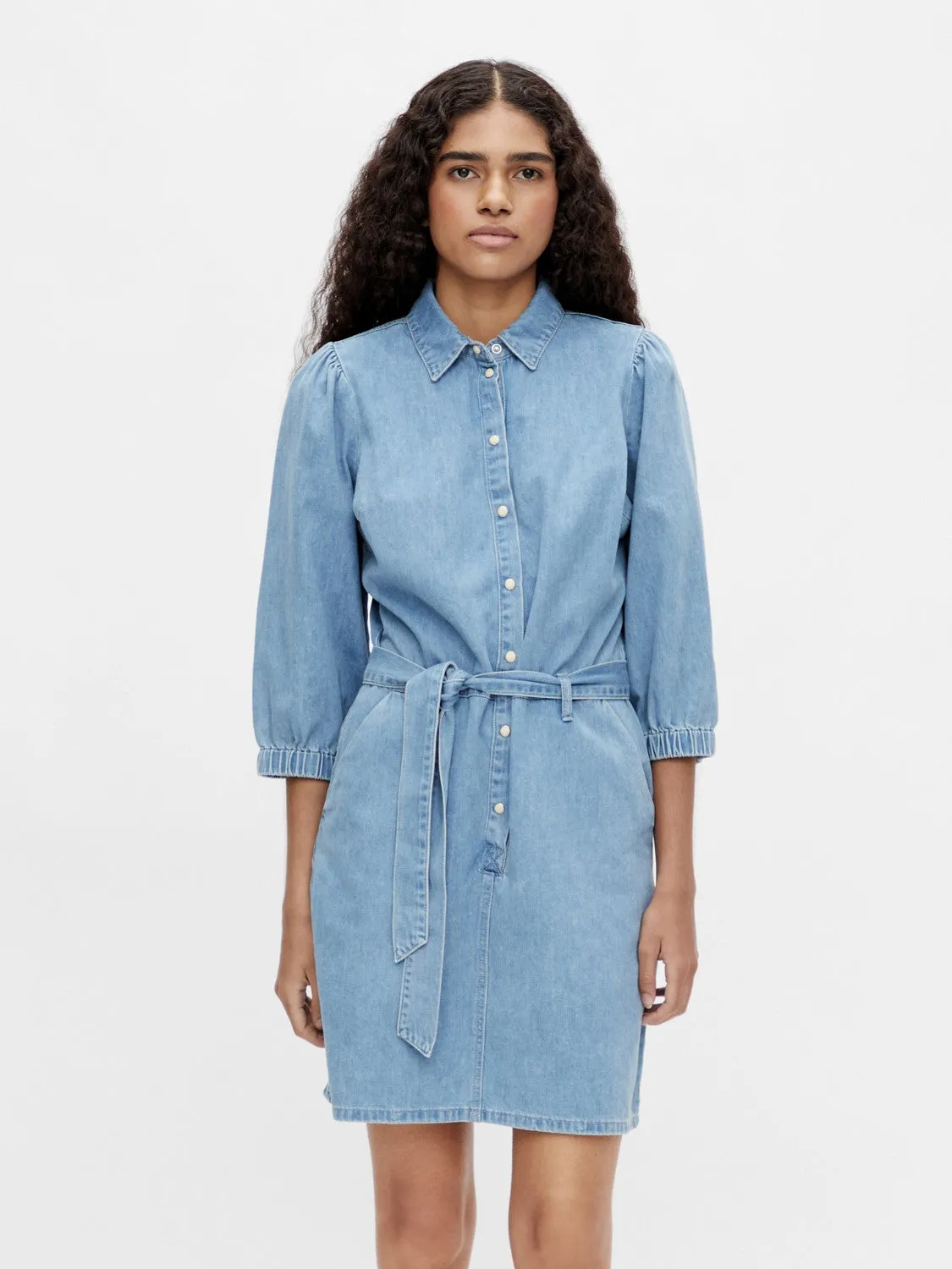 Norma Denim Midi Shirt Dress