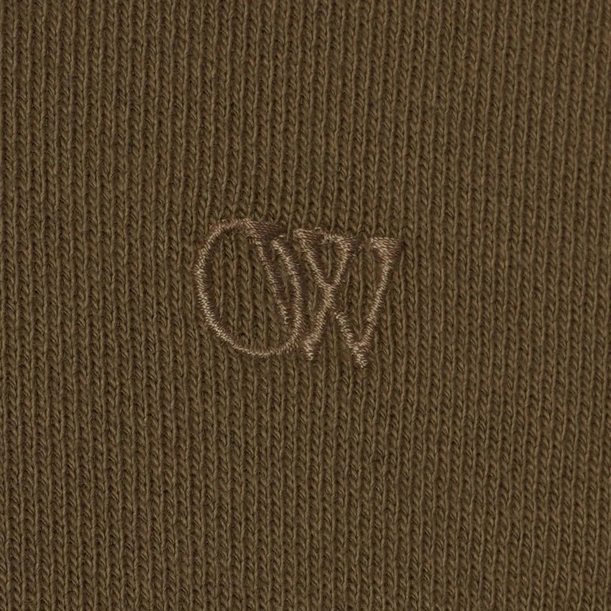 OFF-WHITE OW Embroidered Skate Hoodie in Beige