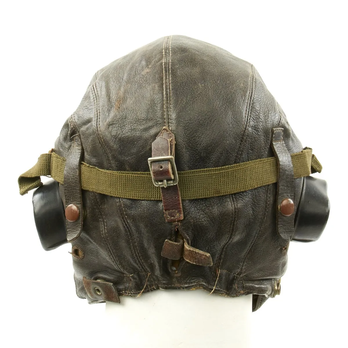 Original British WWII Named RAF Type C Leather Flying Helmet with Mk VIII Goggles