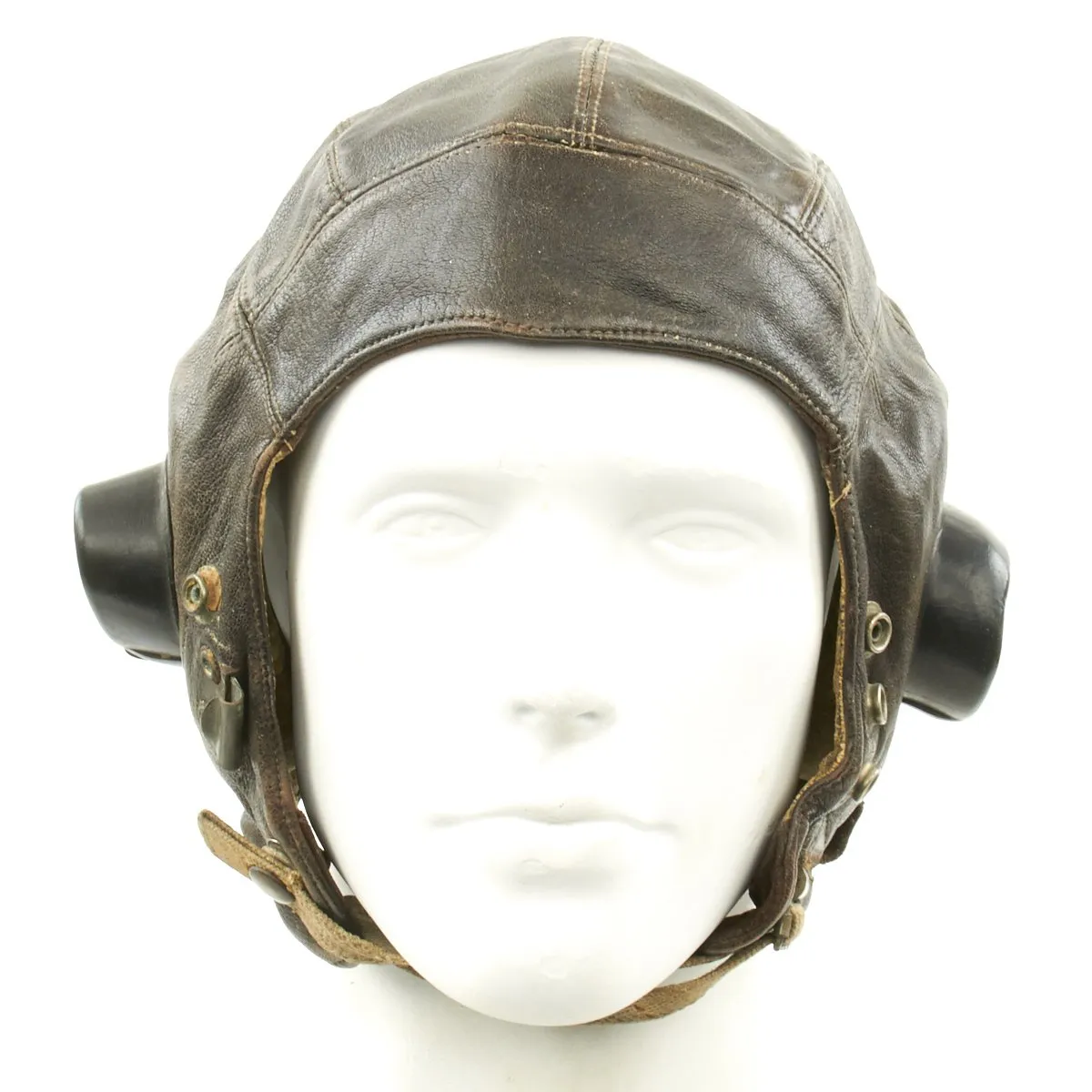 Original British WWII Named RAF Type C Leather Flying Helmet with Mk VIII Goggles