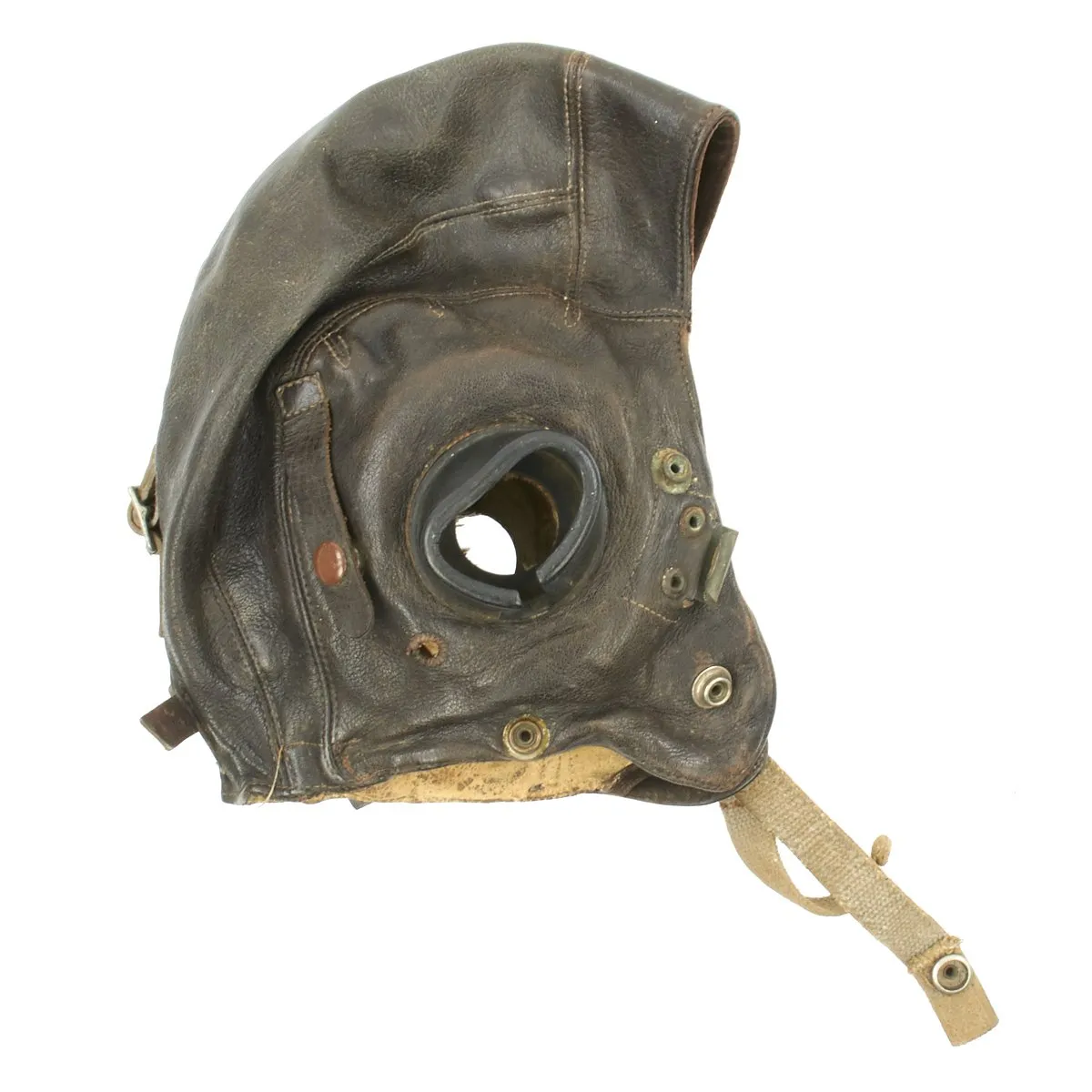 Original British WWII Named RAF Type C Leather Flying Helmet with Mk VIII Goggles