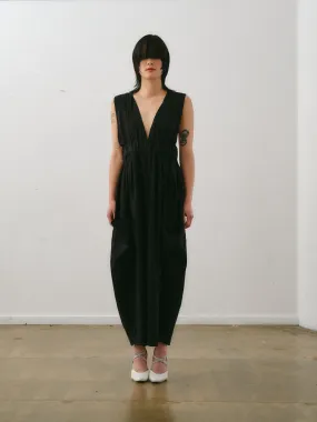 Otsu - Hiyori Overall Black Cotton