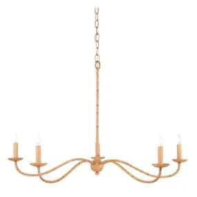 Painted Rattan Natural Rattan Saxon Rattan Small Chandelier