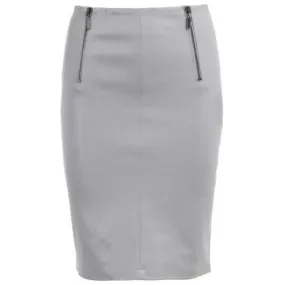 Paloma Leather Pencil Grey Skirt by Max & Moi