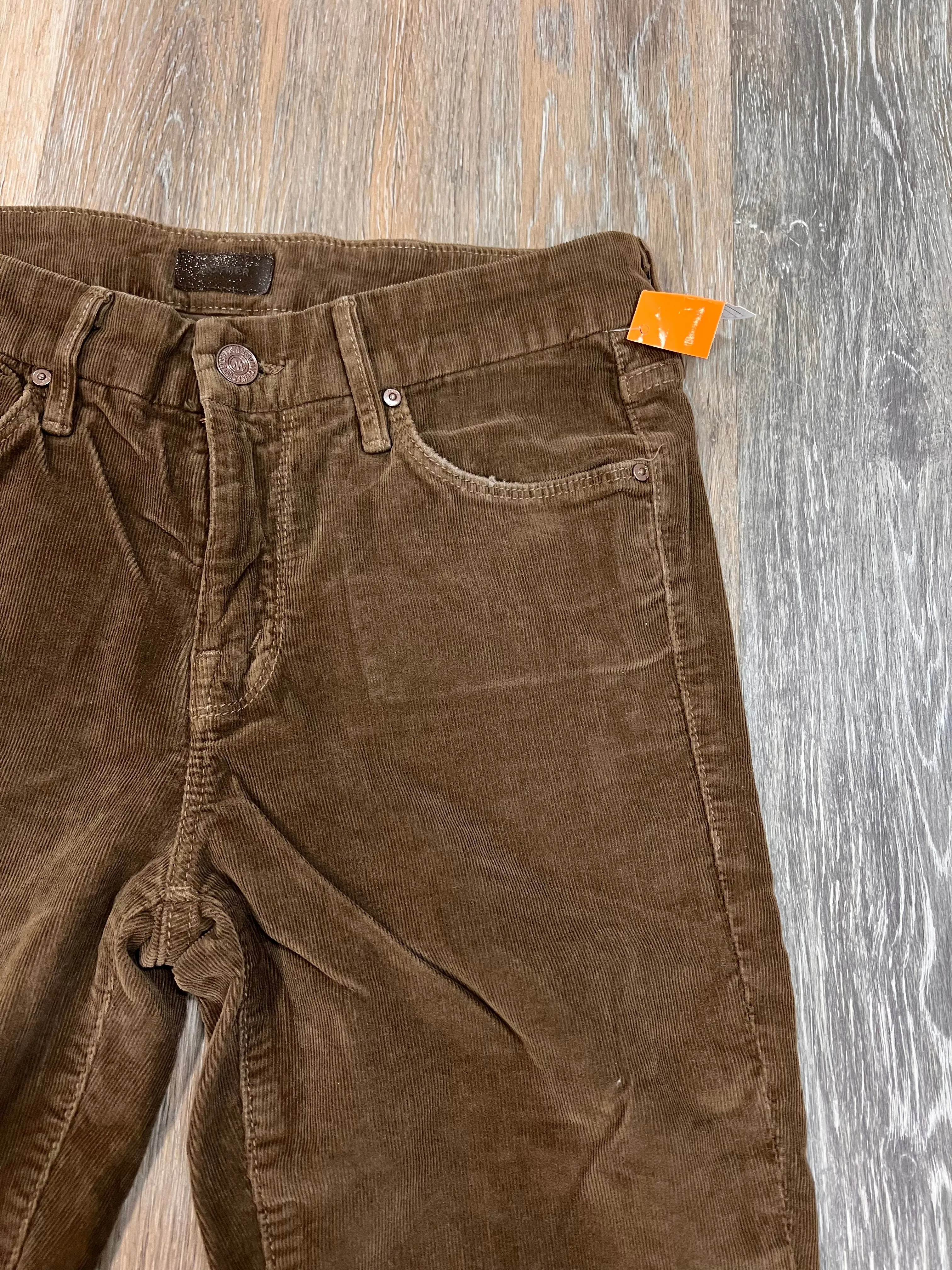 Pants Corduroy By Mother Jeans In Brown, Size: 4/27