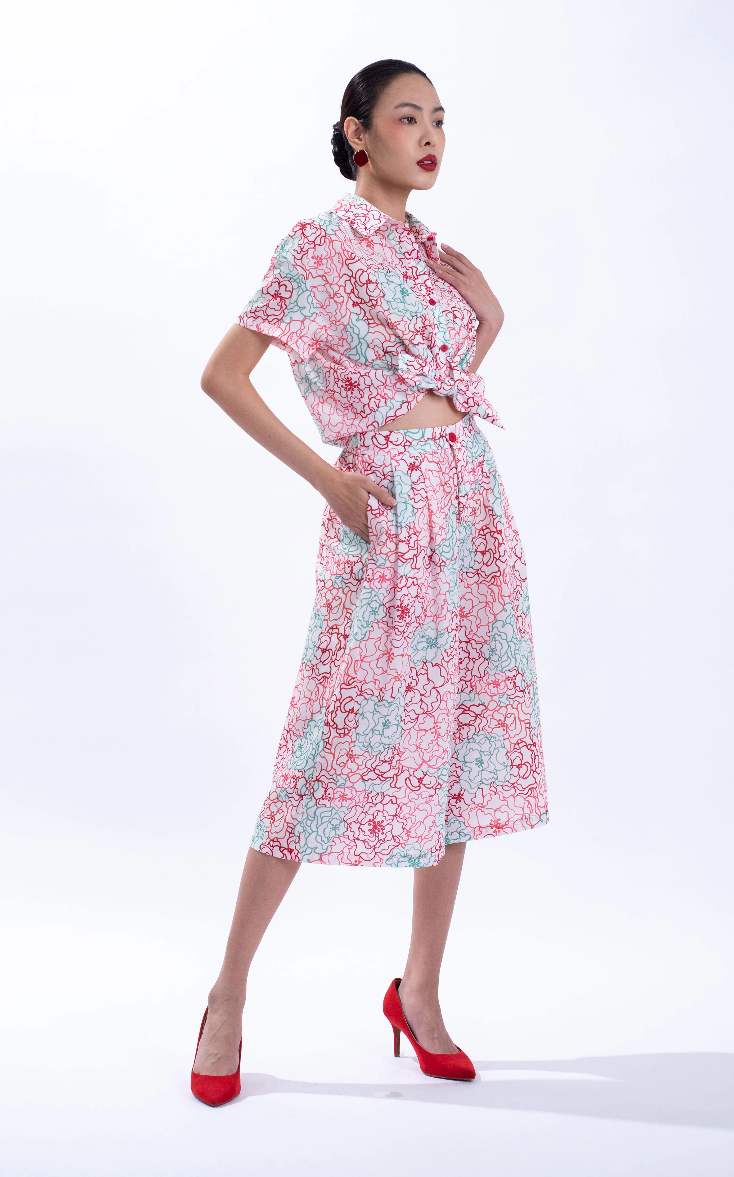 Peony Cotton Culottes