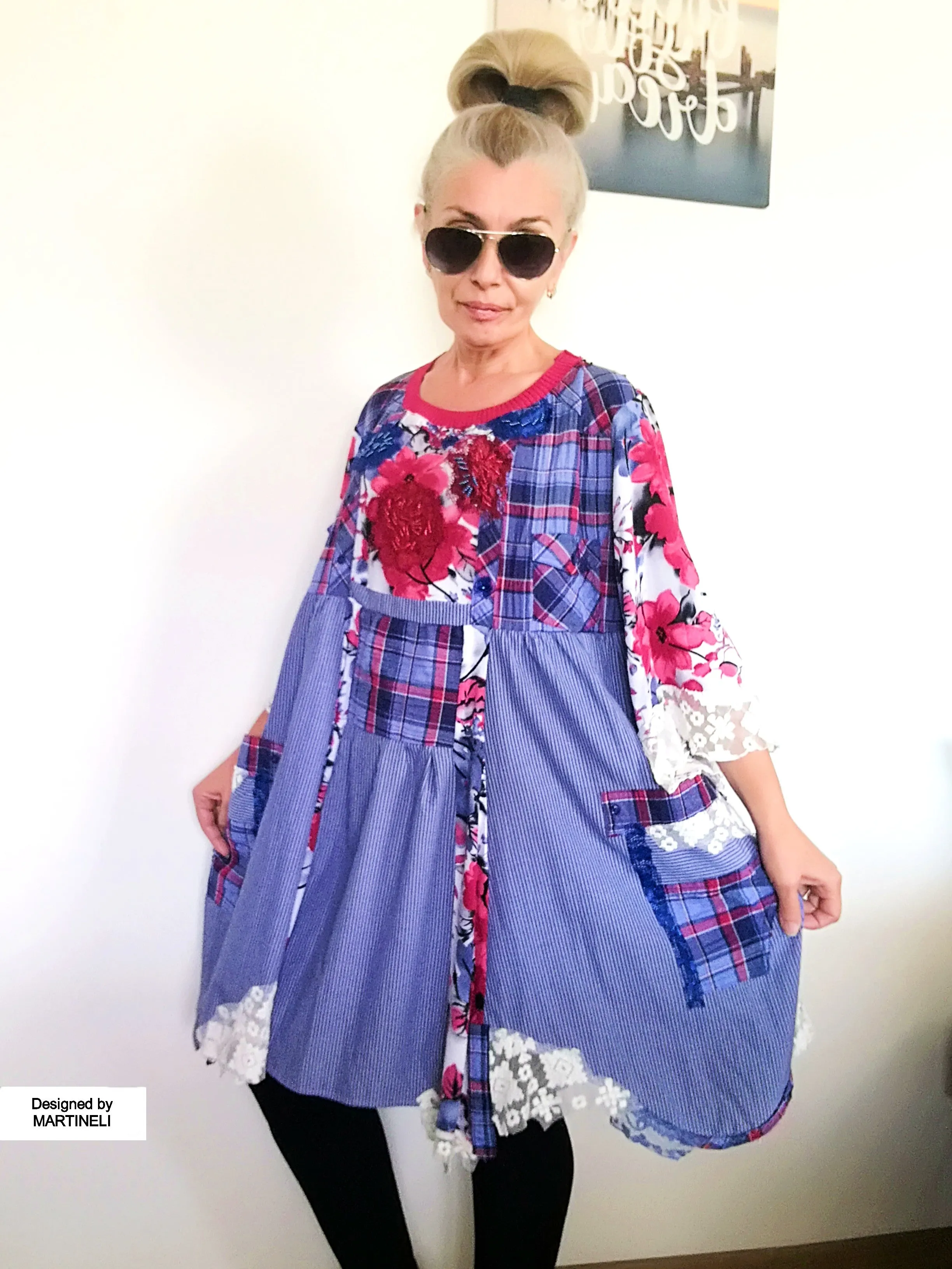 Plus Size Floral Shirtdress 4XL Maxi Embroidered Summer Dress