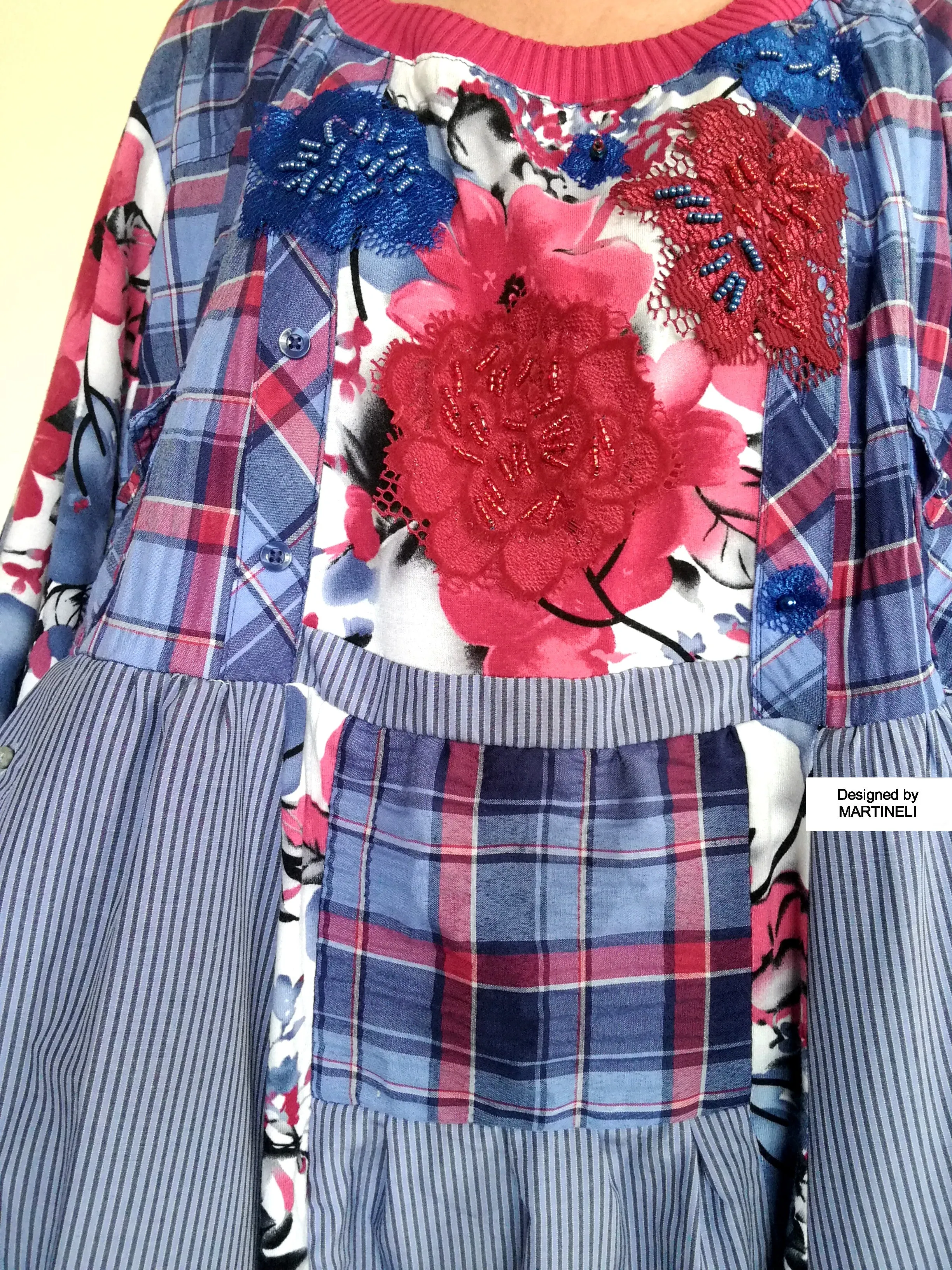 Plus Size Floral Shirtdress 4XL Maxi Embroidered Summer Dress