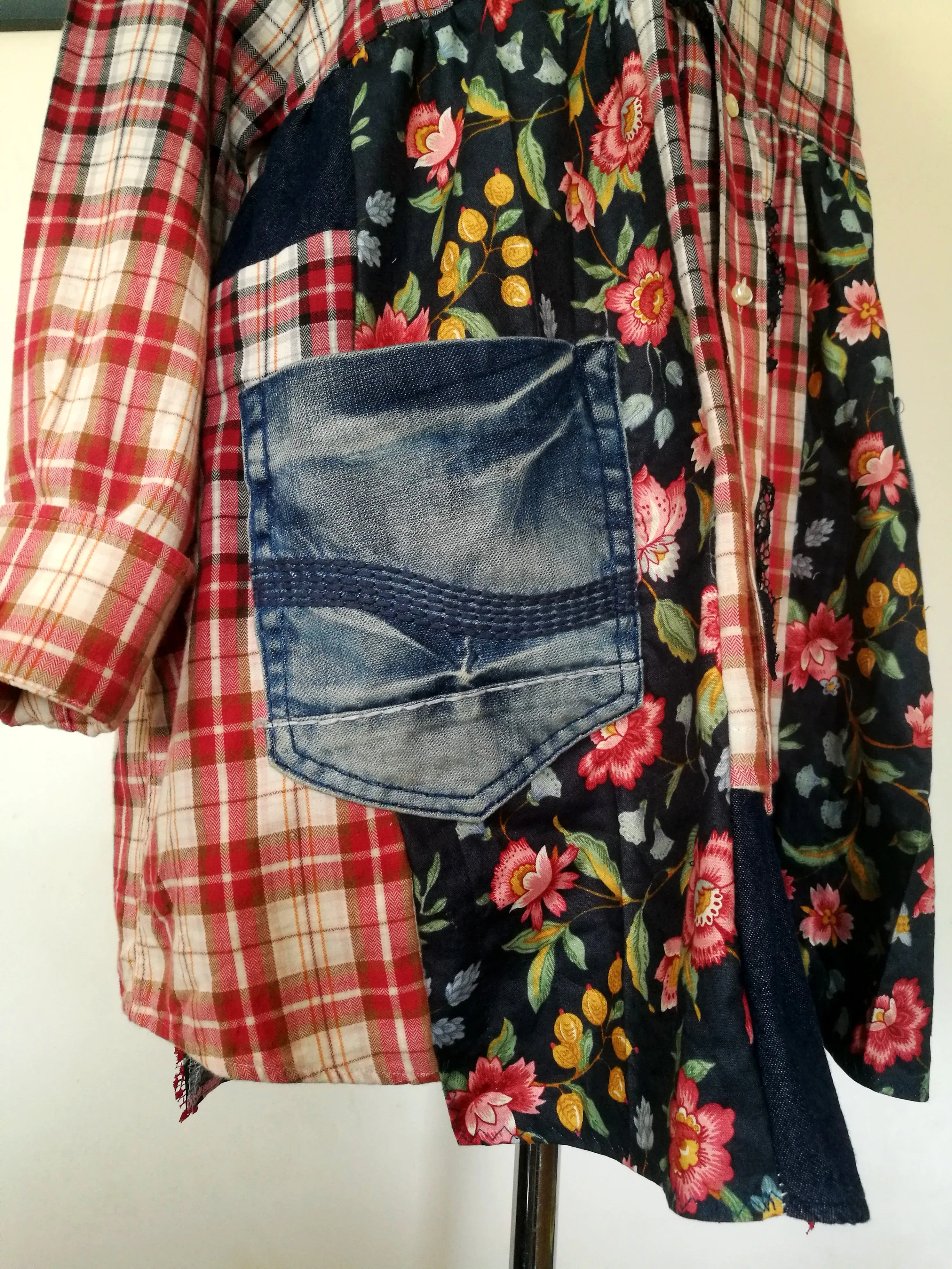 Plus Size Shirt Dress 2XL Boho Fall Jacket Dress