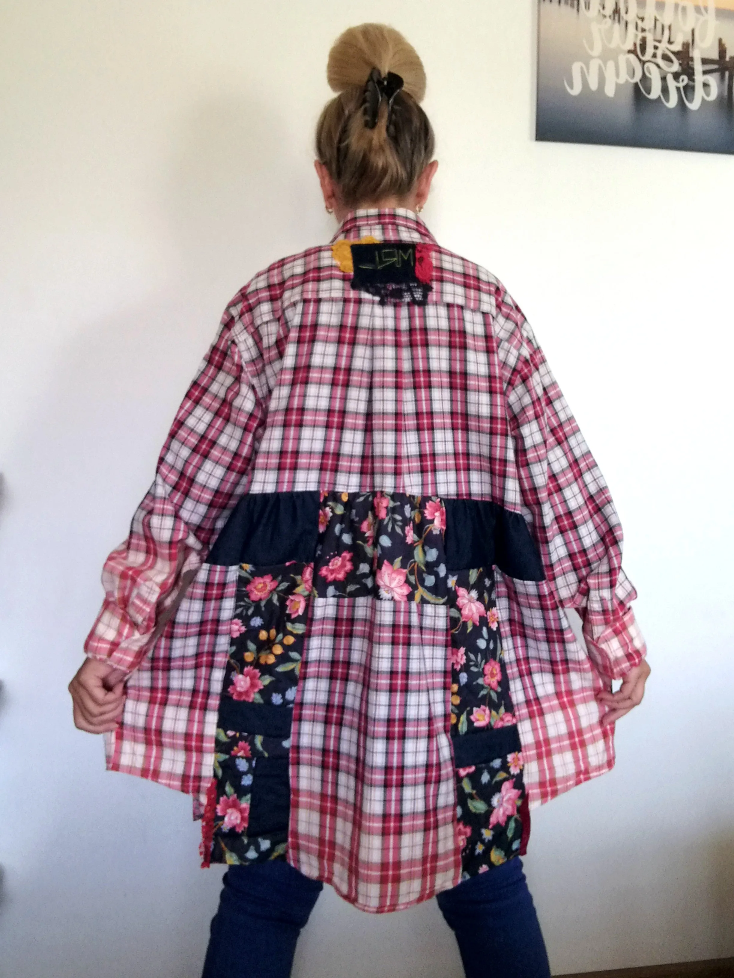 Plus Size Shirt Dress 2XL Boho Fall Jacket Dress