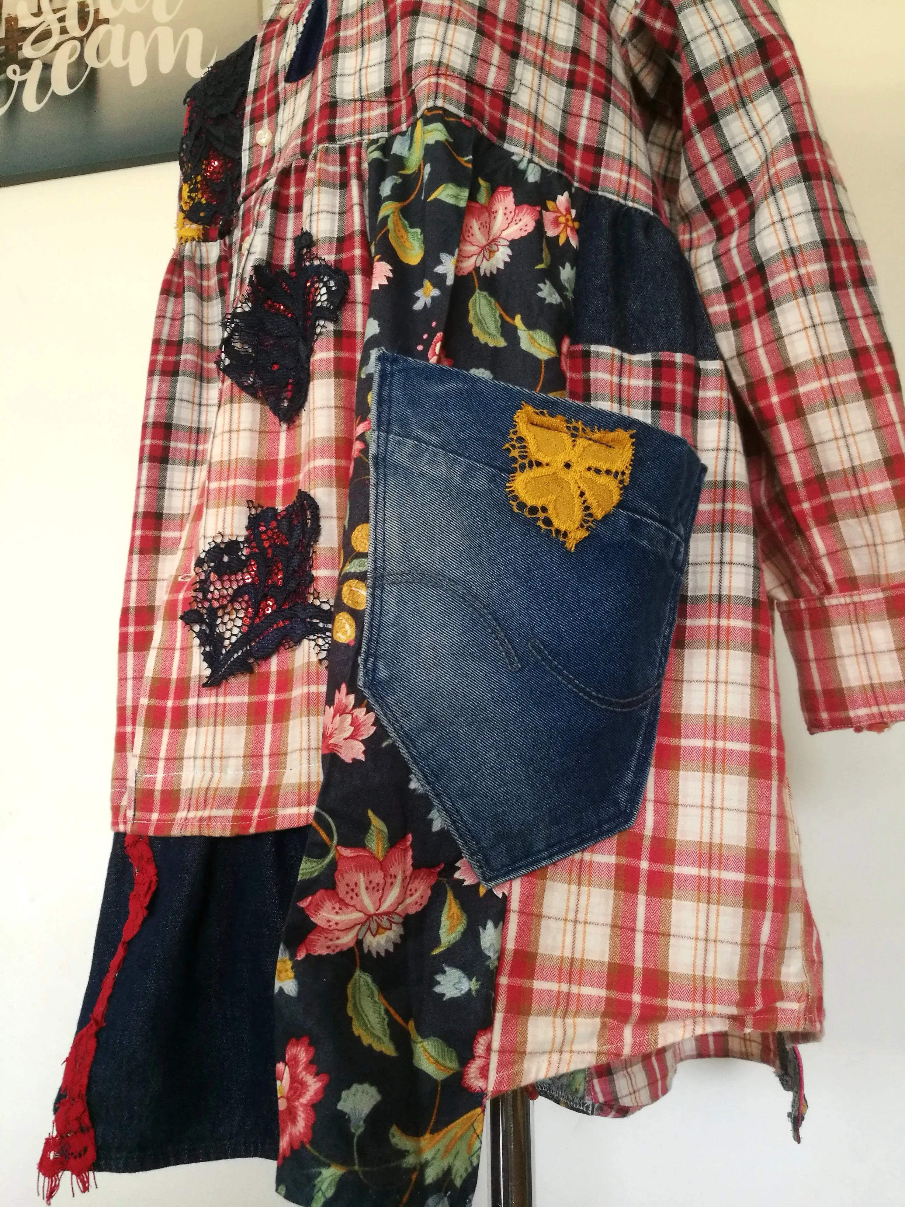 Plus Size Shirt Dress 2XL Boho Fall Jacket Dress