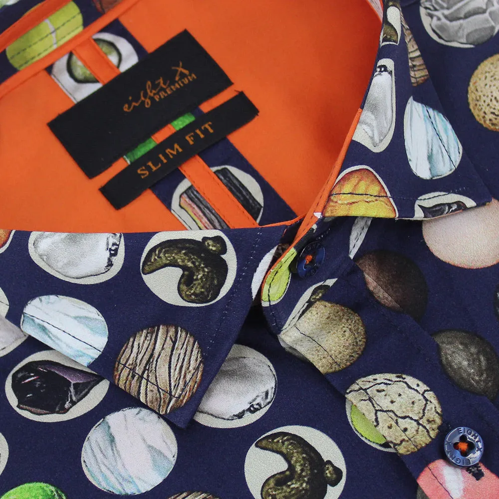 Polka Dot Collage of All Things Circle Button Down Shirt