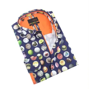 Polka Dot Collage of All Things Circle Button Down Shirt