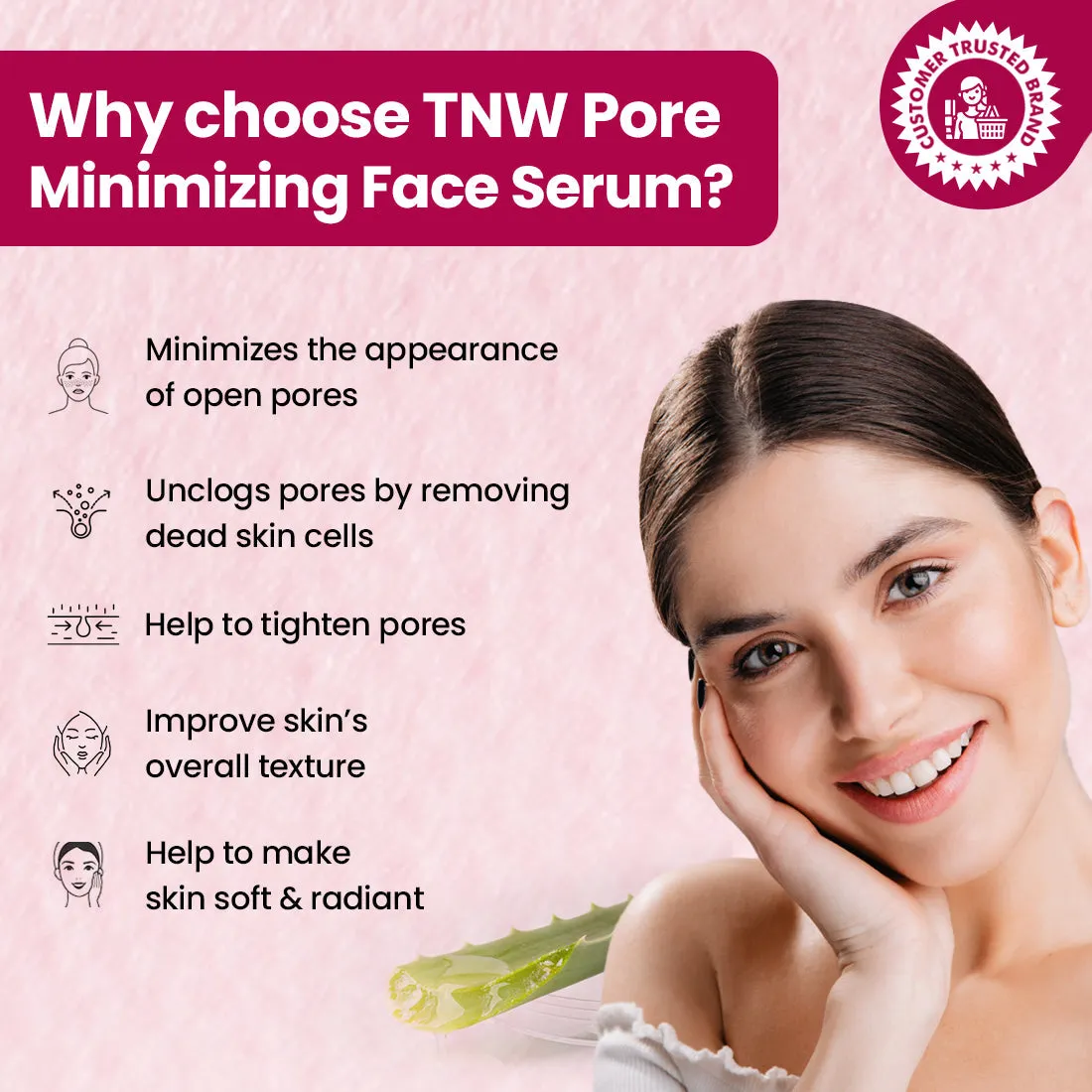 Pore Minimizing Serum for Tightening Pores.