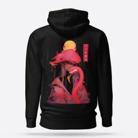 Premium Crimson Flare Black Graphic Hoodie
